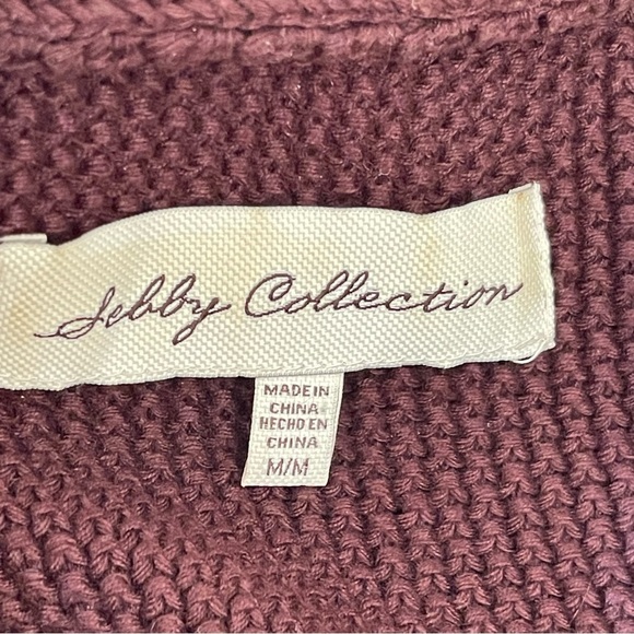 Sebby Collection Women’s Faux Fur Vest Size M Burgundy Knit Back Hook Closure - Picture 9 of 10